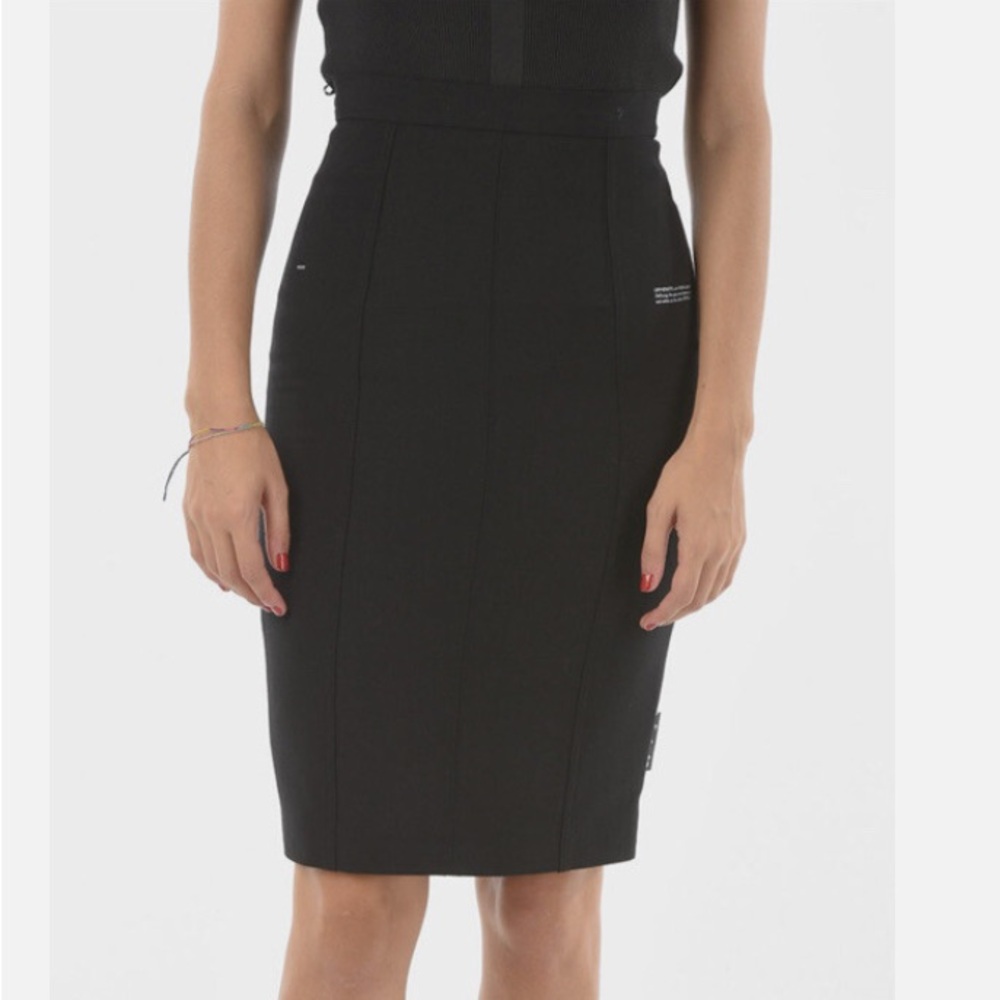 Off WHITE Black Pencil Skirt